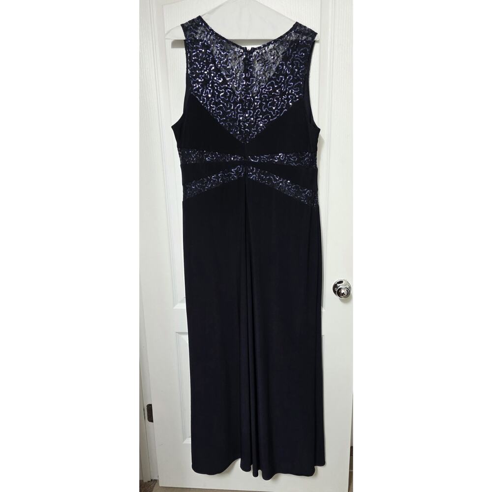 Nightway Collections Formal Navy Sequin Formal Dress 20W - Picture 9 of 11